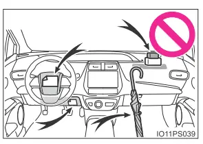 Toyota Prius. Vorsichtsmaßregeln zu SRS-Airbags